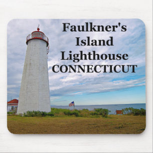 Leuchtturm auf der Insel Faulkner, Connecticut Mou Mousepad