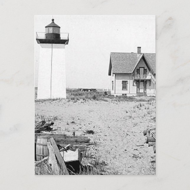 Leuchtturm aus Holz Postkarte (Vorderseite)