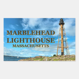 Leuchtturm aus Marmor, Massachusetts Stickers