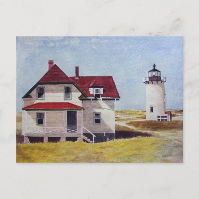 Leuchtturm Außenposten- Postkarte (Vorderseite)