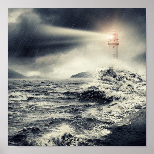 Leuchtturm Beacon Poster (Vorne)