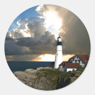 Leuchtturm Beacon Runder Aufkleber
