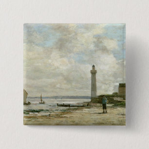 Leuchtturm bei Honfleur, 1864-66 (Öl auf Platte) Button