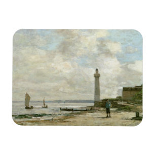Leuchtturm bei Honfleur, 1864-66 (Öl auf Platte) Magnet