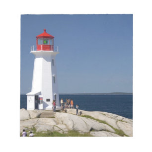 Leuchtturm bei Peggy's Cove, Nova Scotia, Kanada. Notizblock