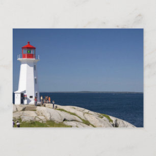 Leuchtturm bei Peggy's Cove, Nova Scotia, Kanada. Postkarte