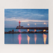Leuchtturm bei Sonnenaufgang Foto Puzzle