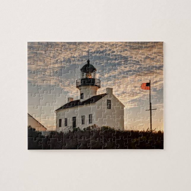 Leuchtturm bei Sonnenuntergang, Kalifornien (Horizontal)