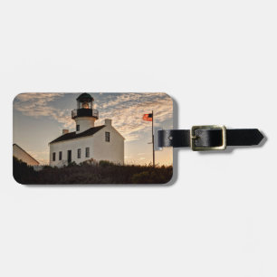 Leuchtturm bei Sonnenuntergang, Kalifornien Gepäckanhänger