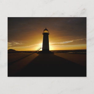 Leuchtturm bei Sunset Postkarte