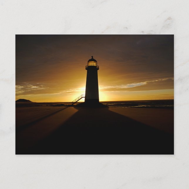 Leuchtturm bei Sunset Postkarte (Vorderseite)