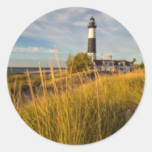 Leuchtturm Big Sable Point am Lake Michigan Runder Aufkleber