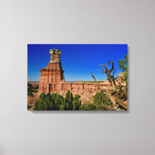 Leuchtturm-Bildung in der Palo Duro-Schlucht Leinwanddruck
