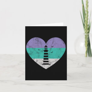 Leuchtturm Bootspende für Frauen und Mädchen Retro Karte
