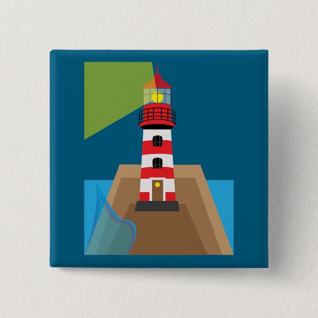 Leuchtturm Button (Vorderseite)
