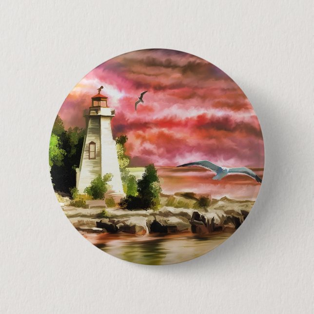 Leuchtturm Button (Vorderseite)