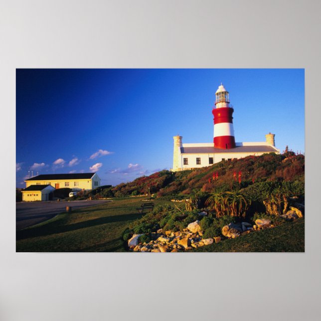Leuchtturm, Cape Agulhas, Western Cape Poster (Vorne)