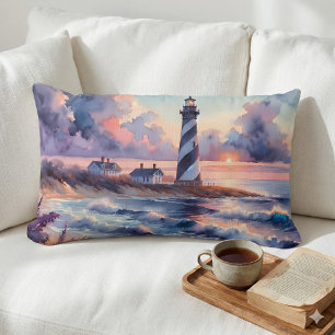 Leuchtturm Cape Hatteras bei Sonnenuntergang Küste Lendenkissen