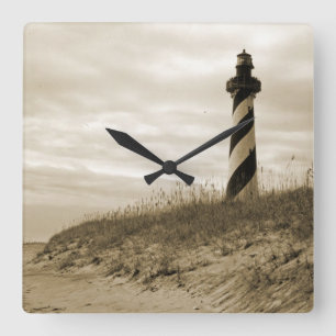 Leuchtturm Cape Hatteras Quadratische Wanduhr