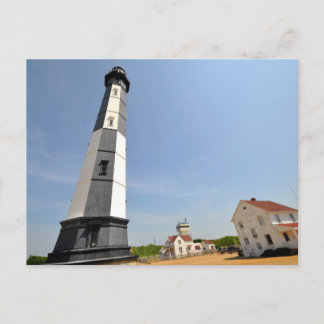 Leuchtturm Cape Henry mit weißem Zaun Va. Beach Postkarte