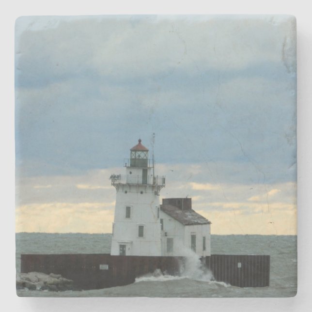 Leuchtturm (Cleveland, OH) Untersetzer aus Stein (Vorderseite)