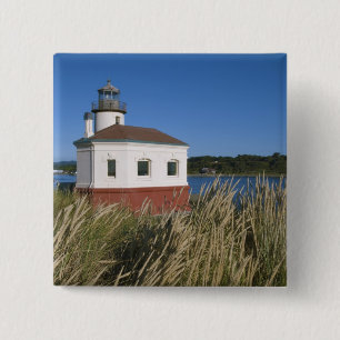 Leuchtturm Coquille River, Oregon, USA Button