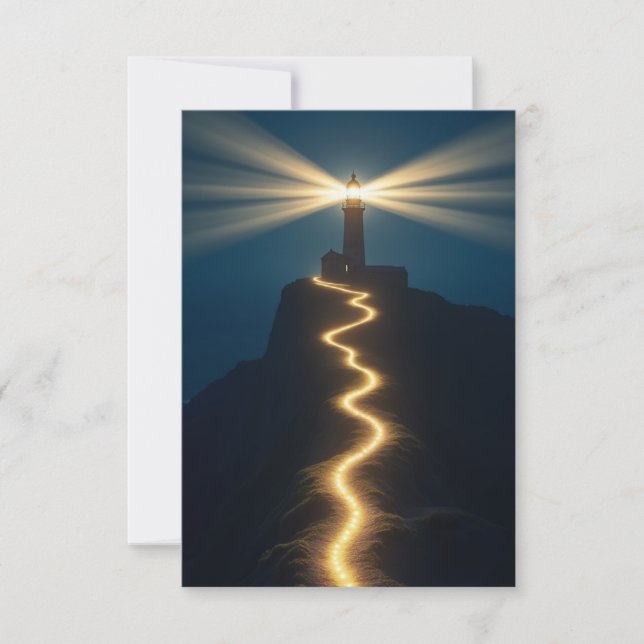 Leuchtturm der Guidance Meditation Card Einladung (Vorderseite)