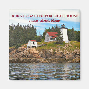 Leuchtturm des Hafens Burnt, Maine Magnet