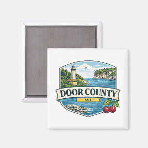 Leuchtturm Door County, WI und Lake Michigan Magne Magnet