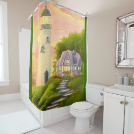 Leuchtturm Duschvorhang