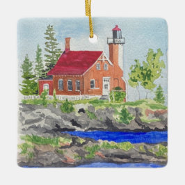 Leuchtturm Eagle Harbor Keramikornament