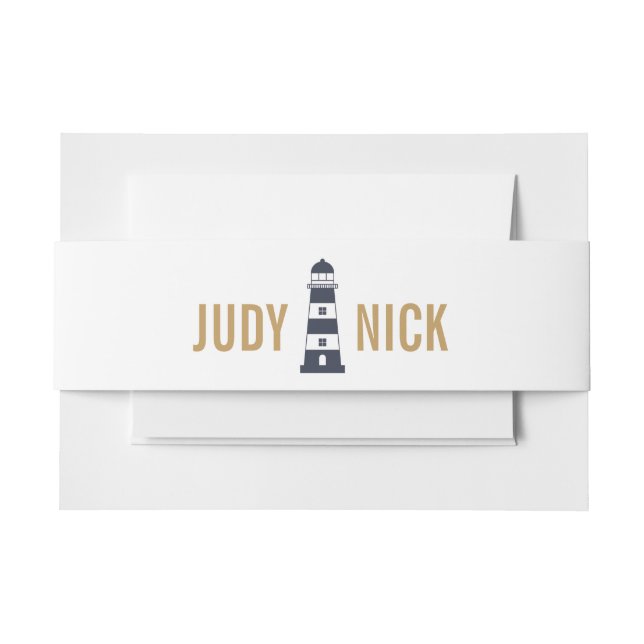 Leuchtturm Einladungsbanderole (Vorderseite Beispiel)