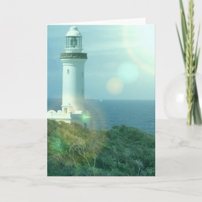 Leuchtturm-Foto-Gruß-Karte Karte (Vorderseite)