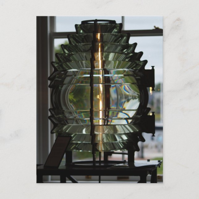 Leuchtturm Fresnel Lens Postkarte (Vorderseite)