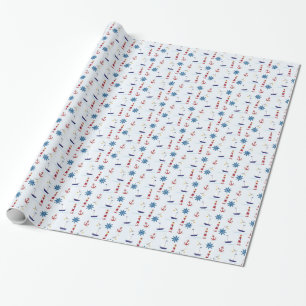 Leuchtturm für den nautischen Strand und Gift Wrap Geschenkpapier