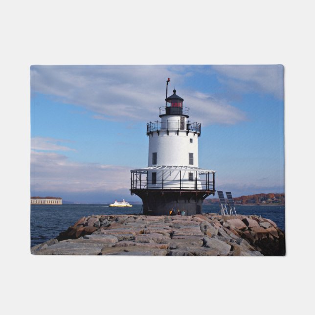 Leuchtturm für Frühjahrs-Point-Lecke, Maine Door M Fußmatte (Vorderseite)
