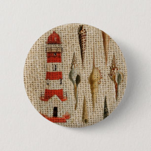 Leuchtturm für Shabby Chic-Uferseashell Button