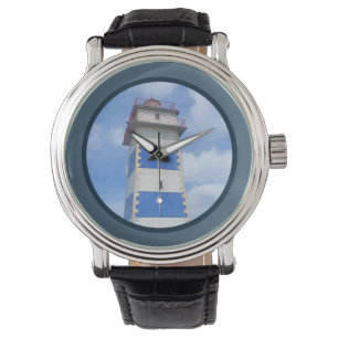 Leuchtturm für Wasserfarben Armbanduhr