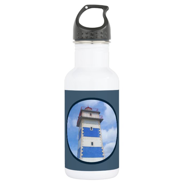 Leuchtturm für Wasserfarben Edelstahlflasche (Vorderseite)