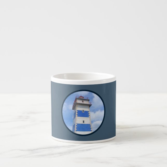 Leuchtturm für Wasserfarben Espressotasse (Vorderseite)