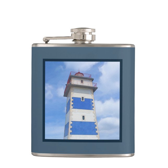 Leuchtturm für Wasserfarben Flachmann (Vorderseite)