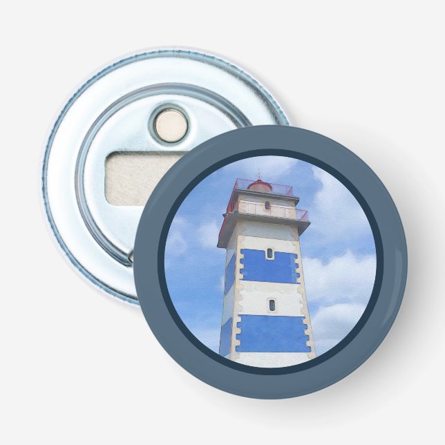 Leuchtturm für Wasserfarben Flaschenöffner (Vorderseite)