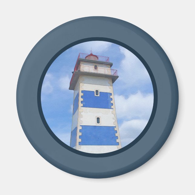 Leuchtturm für Wasserfarben Magnet (Vorne)