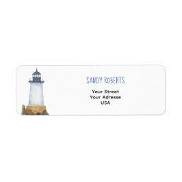 Leuchtturm für Wasserfarben - Rücksendeadresse