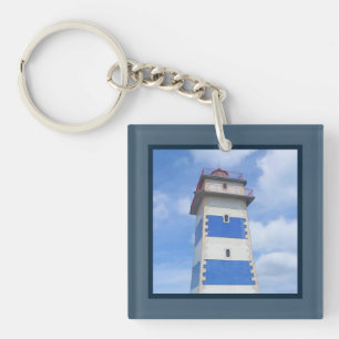 Leuchtturm für Wasserfarben Schlüsselanhänger