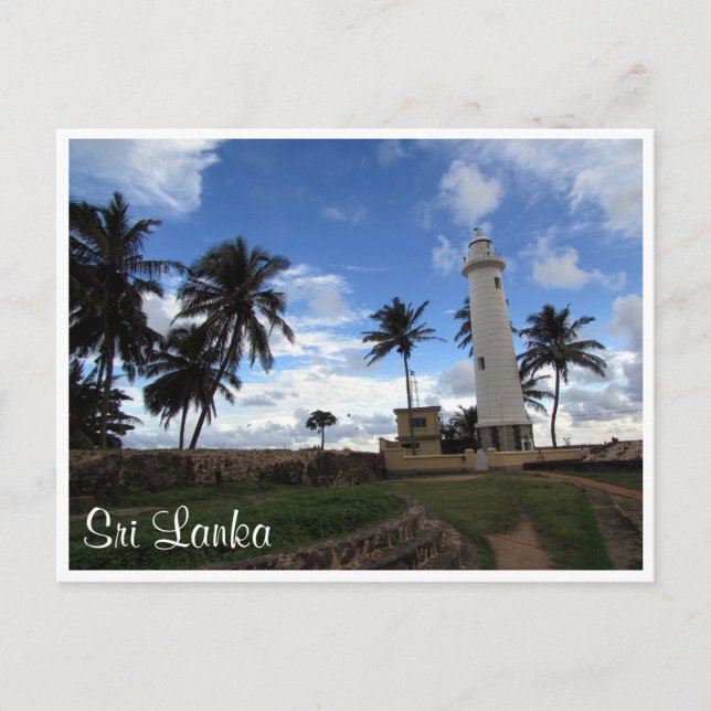 Leuchtturm Galle Fort Postkarte (Vorderseite)