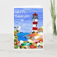'Leuchtturm' Geburtskarte