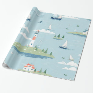 Leuchtturm Geschenkpapier
