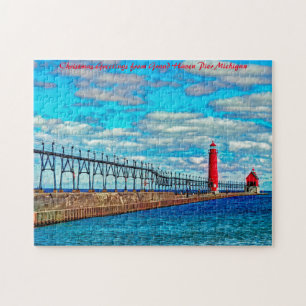 Leuchtturm Grand Haven Pier Michigan.