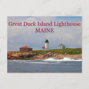 Leuchtturm Great Duck Island, Maine Postkarte